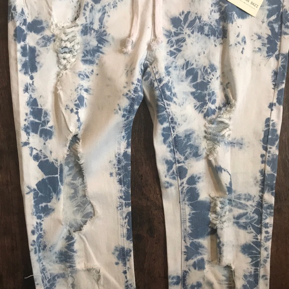  Plus Jogger Acid Ripped Skinny Stretch Jeans - Picture 8 of 8